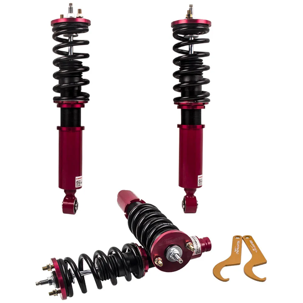

MAXPEEDINGRODS 4pcs Suspensions Struts Shock Absorber Coilovers kit Adjustable Damper+Height for Honda CR-V EX LX SE 1996-2001