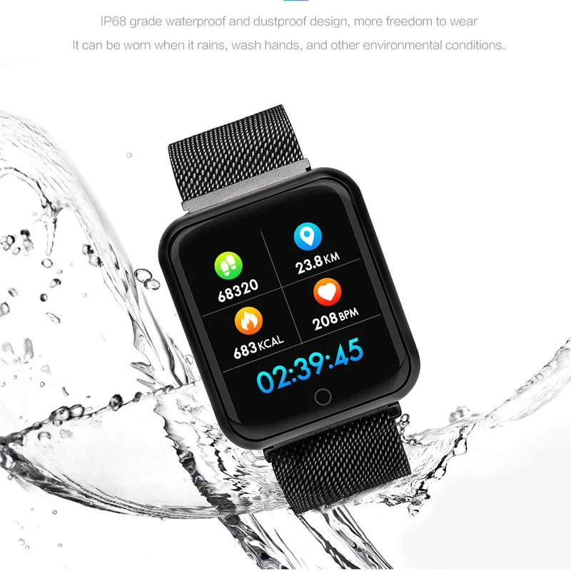 New Fashion Men Smartwatch Message Reminder Smart Watches Waterproof Watch Heart Rate Tracker Sport For Women | Наручные часы