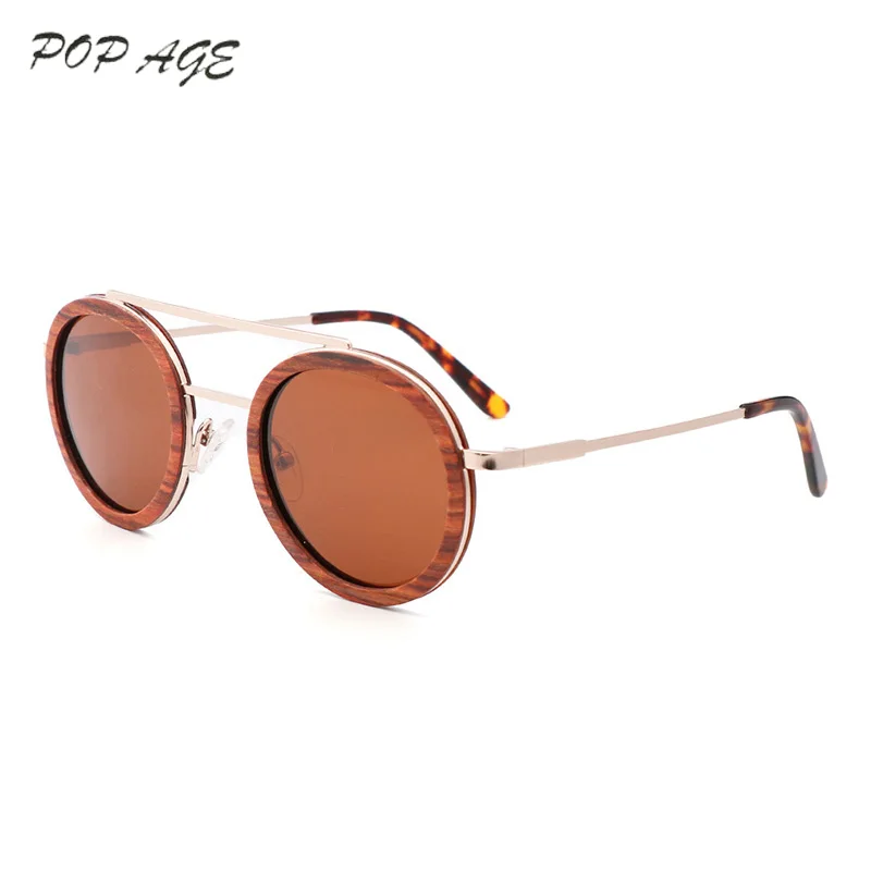 

Round Wooden Sunglasses Women Polarized Sun Glasses Metal Wood Frame Sunglasses Lentes De Sol Hombre GB132