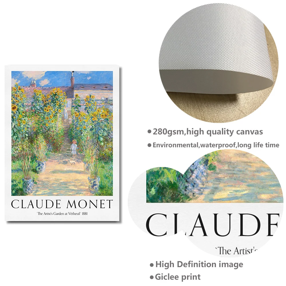 Monet выставка Клода Моне сад пейзаж музей абстрактные винтажные постеры и принты
