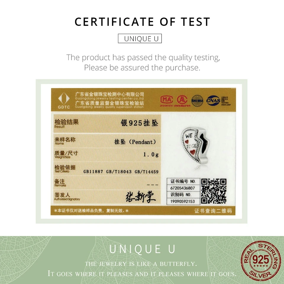 

MOWIMO100% 925 Sterling Silver Heart Shape Metal Silver Beads for Women Jewelry Making Charm Original Bracelet Accessory BKC1643