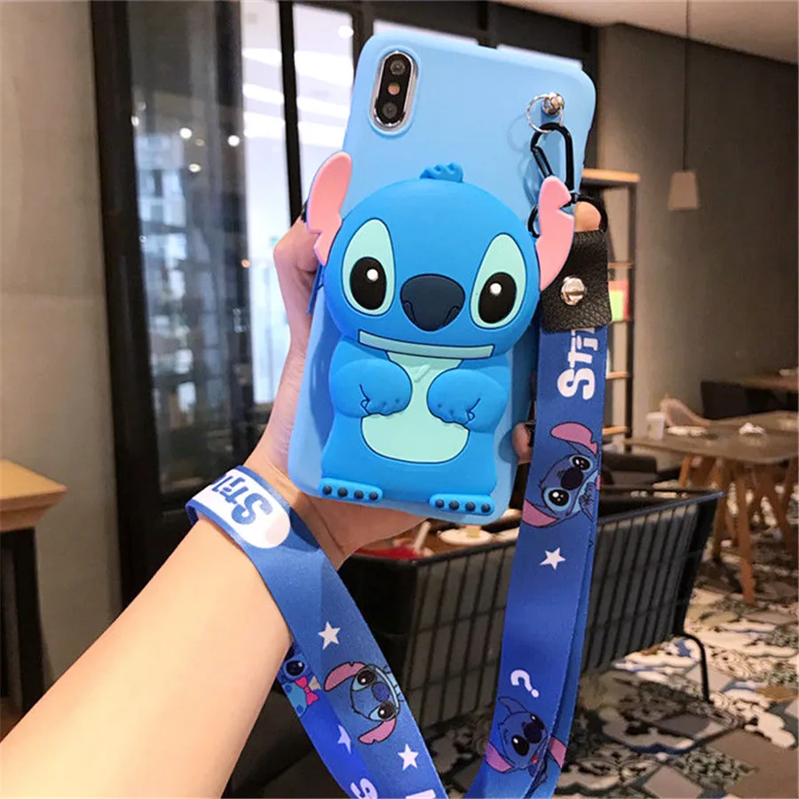Чехол-Кошелек с 3D рисунком Минни Ститч Медведь силиконовый чехол для samsung Galaxy J2 Pro J5 Prime J2 J7 Prime мягкий чехол для телефона