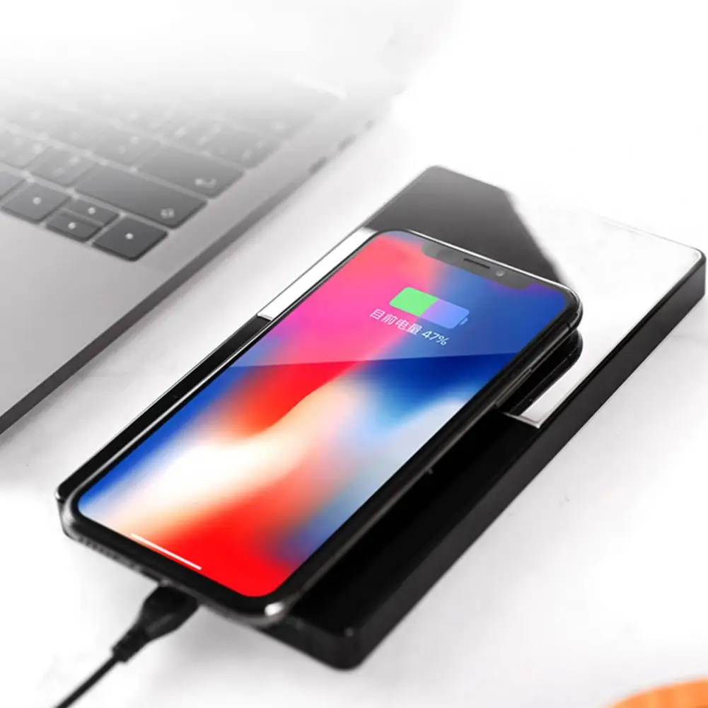 2 In 1 Multifunctional Heating Mug Cup Warmer Electric Wireless Charger Phone Charging Pad Mirror For Home Office Coffee Coaster |