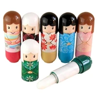 1pcs cartoon doll moisturizing lip balm lovely nutritious lip balm party wedding gifts colorful kawaii for girl chlidren