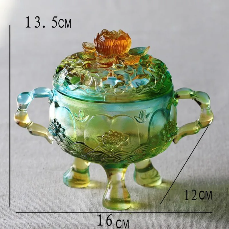 Высококачественный Восточный великолепный Лотос цветная глазурованная большая