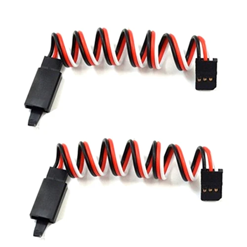 

100Pcs 50cm 3Ways 60 Core Filaments Extension Leads Wire With Anti Shedding Hook For Airplane Model Serve Motor Black-Red-White