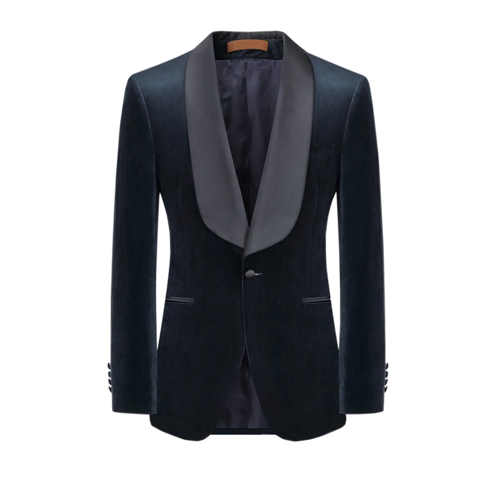 Темно-зеленые бархатные смокинги сделанные на заказ мужские темно-зеленые