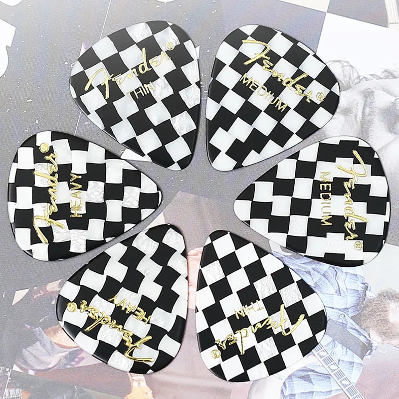 1 pc fender gitarre picks elektrische gitarre pick bunte regenbogen akustische musik picks zebra gestreiften gitarre zubehör teile free global sh