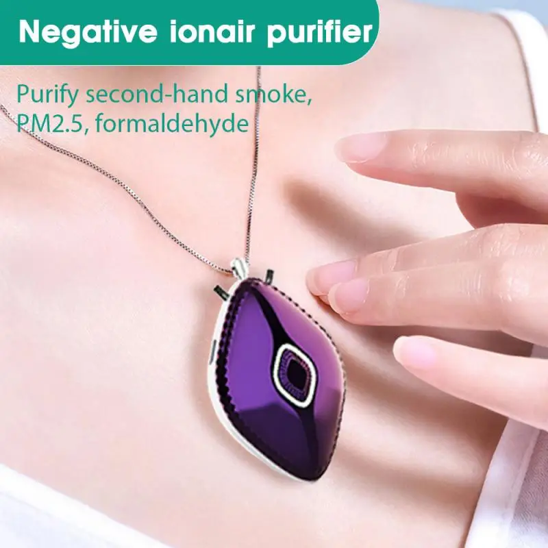 

Portable Air Purifier USB Wearable Necklace Negative Ionizer Anion Air Cleaner Personal Air Freshener Flavoring For Home New