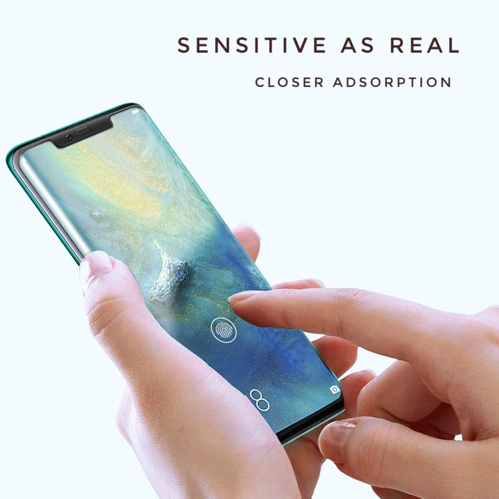 10 шт./лот прозрачное закаленное стекло с полным жидким клеем для экрана Huawei P30 Pro