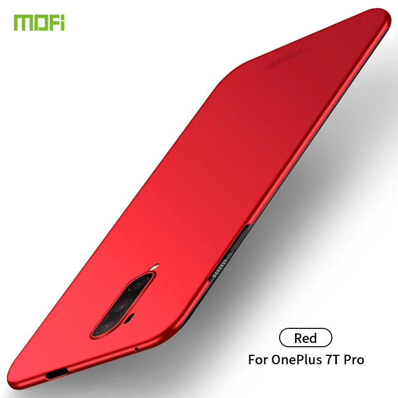 MOFi для OnePlus 7T Pro чехол s ультра тонкий чехол защитный чехол для OnePlus 7T Pro - Цвет: Красный