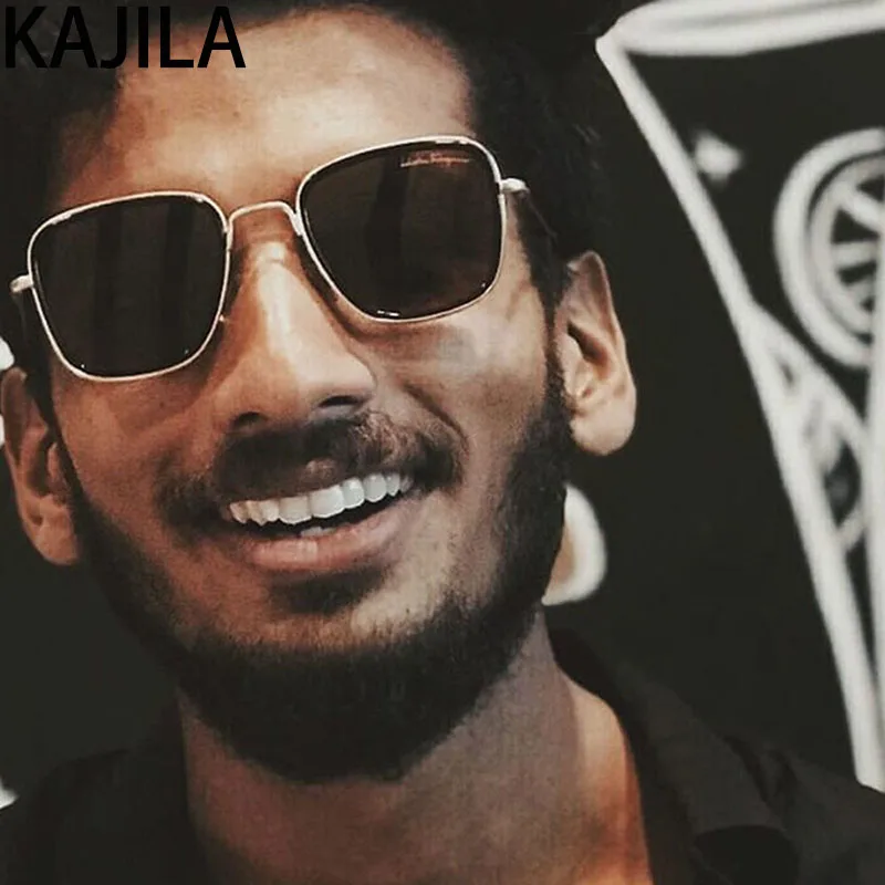 Мужские солнцезащитные очки в стиле стимпанк черные квадратные брендовые