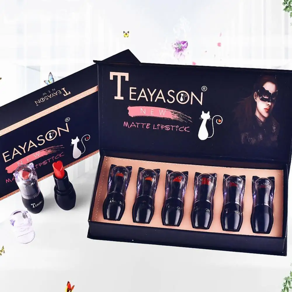 Teayason 6 цветов бархатная Матовая жидкая губная помада пигмент телесный