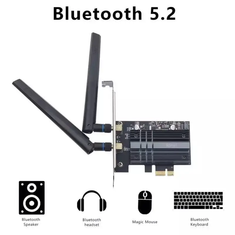 Беспроводная сетевая карта Fenvi Tri Band 5374Mbps Wi-Fi 6E Intel AX210 адаптер AX200NGW 802.11ac/ax Bluetooth 5 2