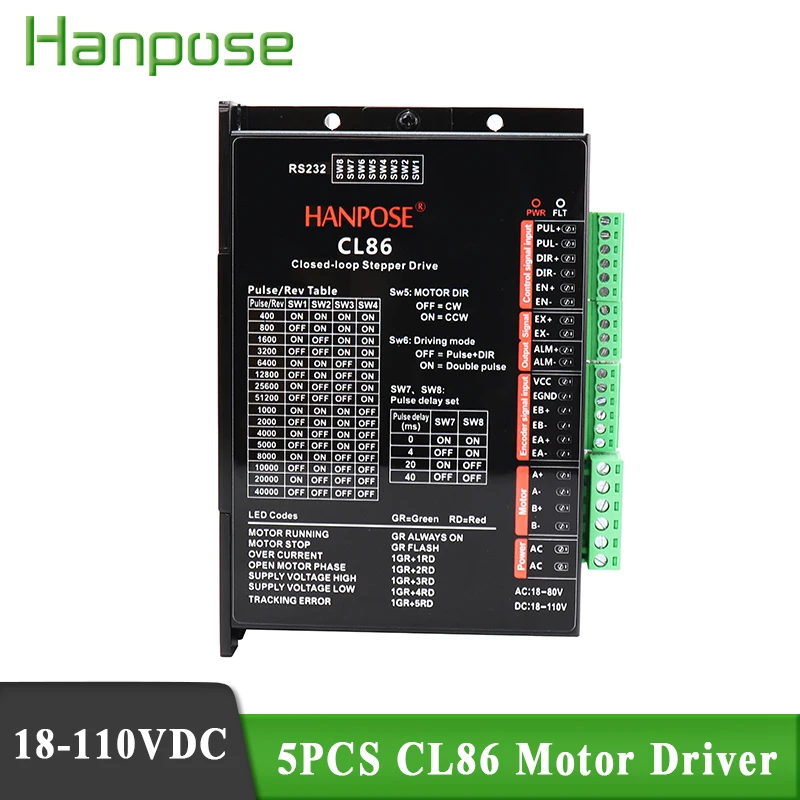 Драйвер контроллера двигателя CL86 с замкнутым контуром NEMA34 18-110 В постоянного тока