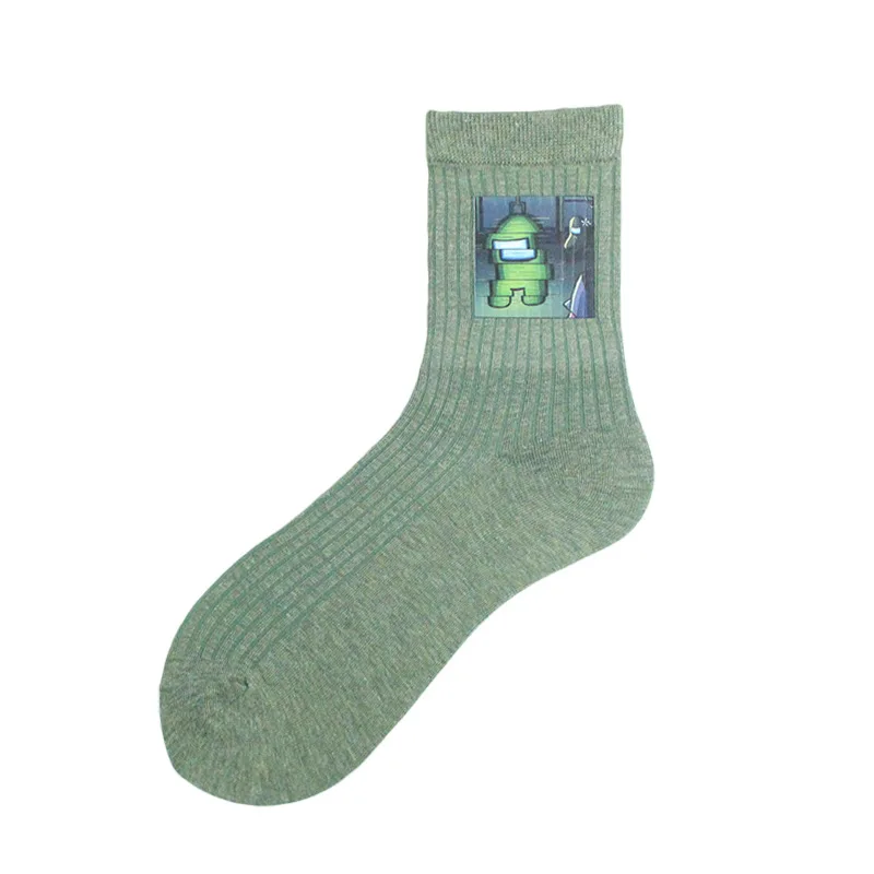 Милые женские носки Харадзюку с принтом животных дизайнерские милые