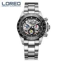 loreo top brand mechanical watch automatic wrist watches men waterproof 200m fashion design watch clock sapphire crystal