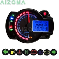 9 16v voltage motorcycle adjustable led digital backlight tachometers dual color display speedometer speed sensor odometer