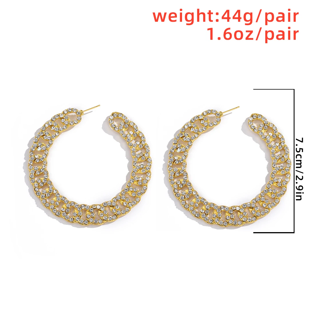 

Salircon Kpop Charm Crystal Hoop Earrings for Women Punk Fashion Rhinestone Big Circle Piercing Vintage Jewelry Gift 2021 Trendy