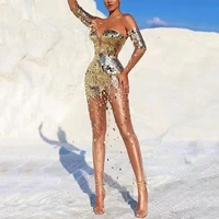 giraffe golden bling sexy mermaid backless vestidos de festa scoop prom dresses party evening bar dress slash neck dress