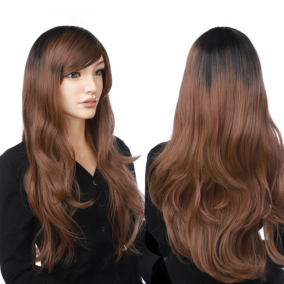 Длинные волнистые парики S noilite для косплея красные зеленые розовые черные синие