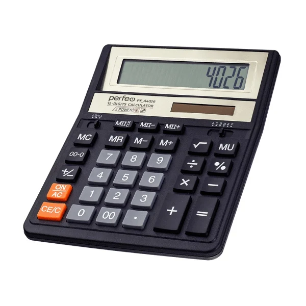 Калькулятор Perfeo PF_A4026 бухгалтерский 12-разр. черный | Компьютеры и офис