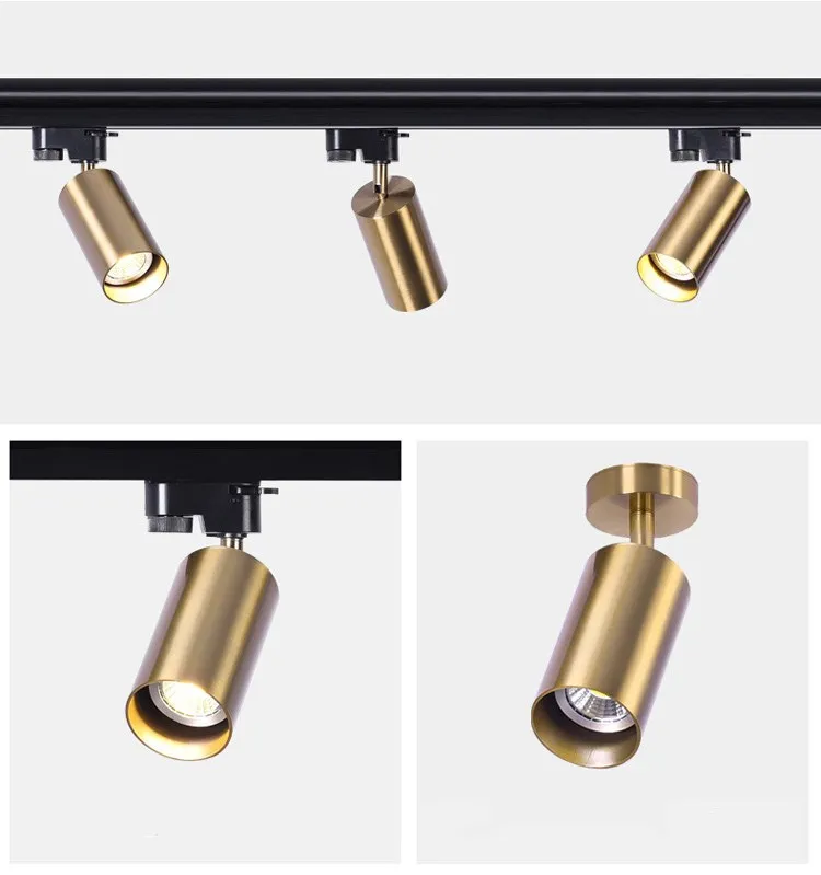 Modern Golden Ceiling Lights Wrought Aluminium LED Ceiling Lamps Rail Track Lamps For Living Room Kitchen Home Lighting Fixtures
