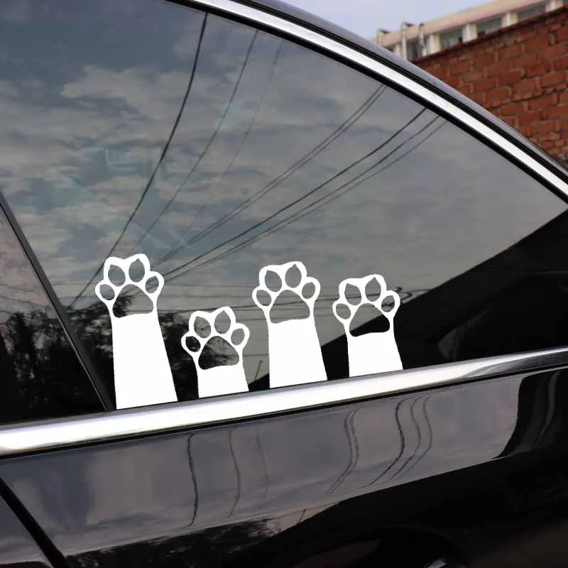 Наклейки с забавными кошачьими лапками и животными из мультфильмов наклейки