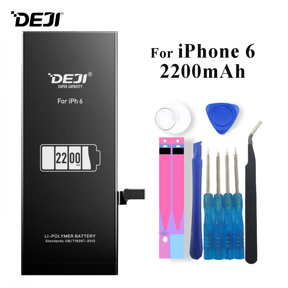 Deji Аккумулятор для Apple iPhone X 8 Plus 6 8P iPhoneX iPhone6 iPhone8P 2200mAh-3060mAh сменный литий-полимерный батарея+ бесплатный инструмент For Apple iPhone X 8Plus 6 Мобильный телефон батарея