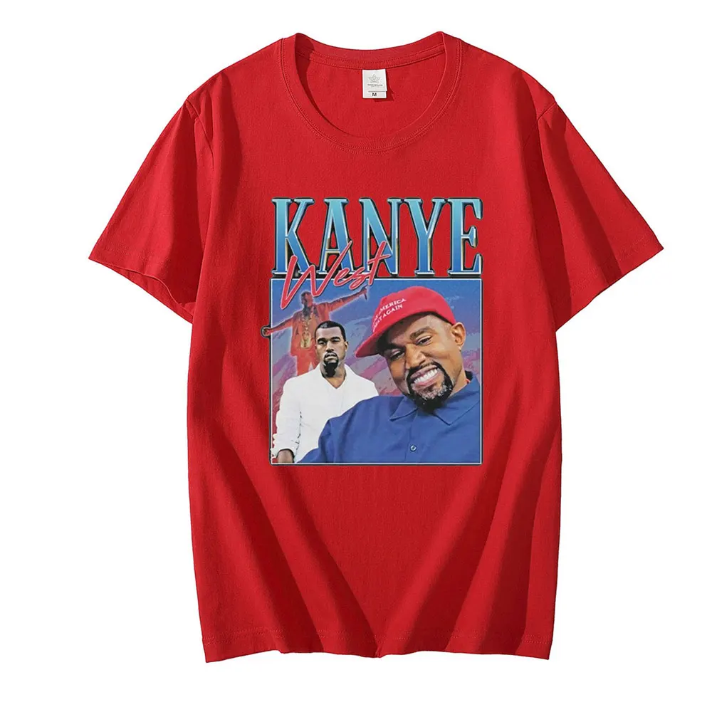 Новинка 2021 футболка в стиле хип-хоп Kanye West 90-х с винтажным графическим принтом