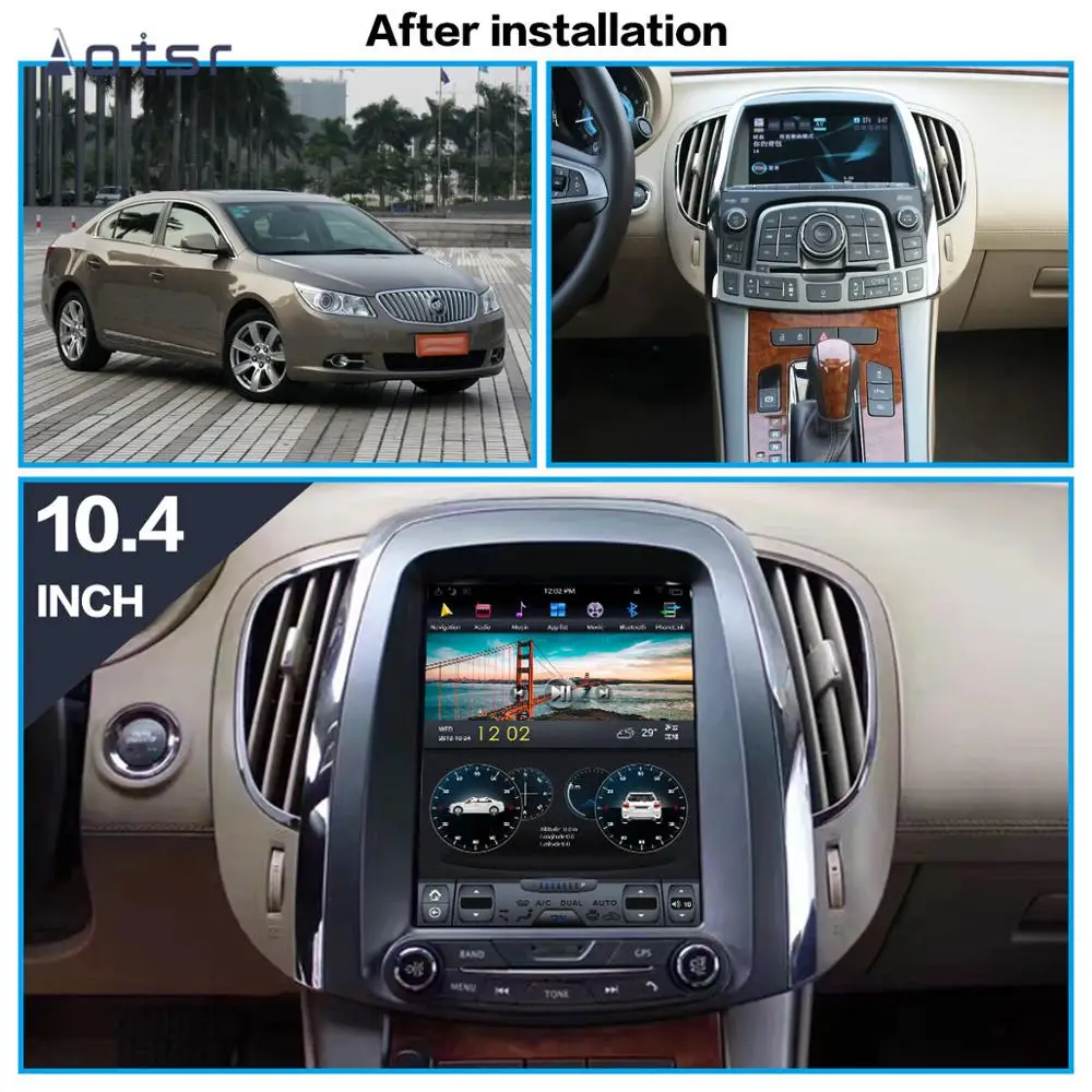 Android 8 1 Tesla стиль gps навигация для Buick lacrosse 2015 + автомобильное радио стерео головное