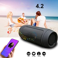 portable bluetooth compatible 4 2 speaker outdoor loudspeaker wireless mini column 3d music surround support fm tf aux card bass
