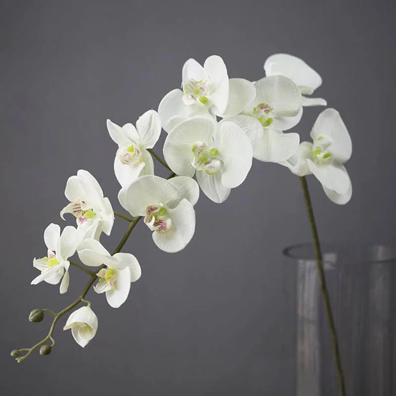 11 Heads Silk Orchid Phalaenopsis Flowers DIY Wedding Floral Bouquet Artificial Plants Fake Flowers Home Decor 110CM