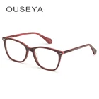 Ацетатная оправа для очков для мужчин и женщин, винтажная прозрачная квадратная ретро-оправа без градусов с заклепками, Armacao De # M3928