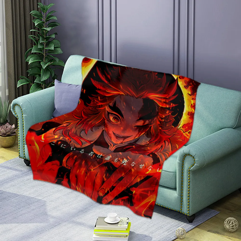 Новое фланелевое одеяло с 3D принтом аниме фигуркой рассекающего демонов