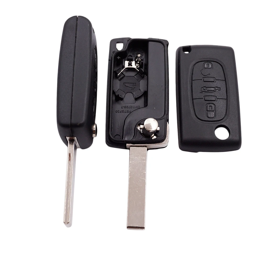1 шт. для PEUGEOT 207 307cc 308 407 SW 3-кнопочный пульт дистанционного управления флип-брелок