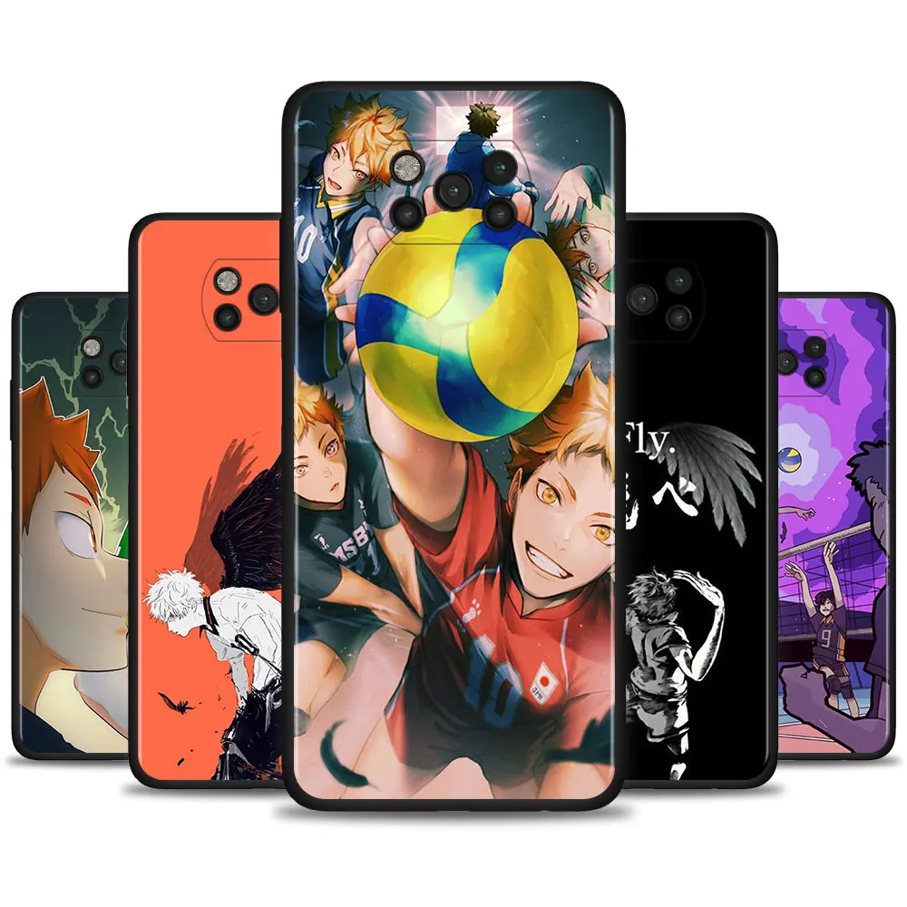 

Cute Japan Anime Oya Haikyuu Case For Xiaomi Mi Poco X3 NFC X3 M3 Pro F3 GT Pocophone F1 Black TPU Soft Cover Cellphones Capa