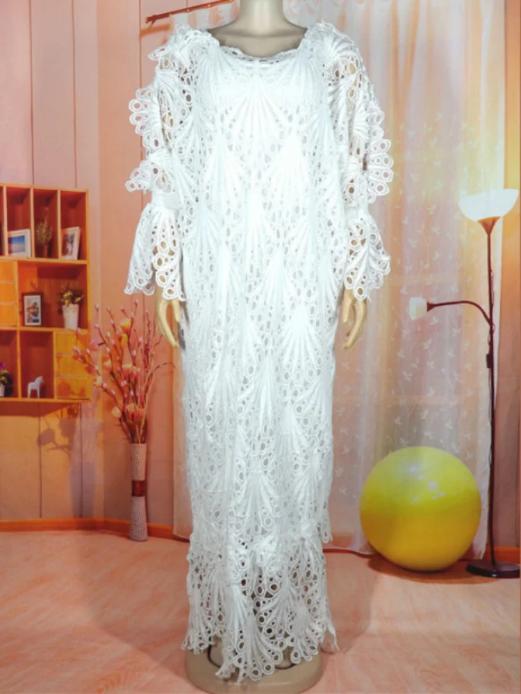 Африканское кружевное платье Дашики для женщин традиционное Boubou большого