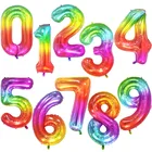 2022 40 дюймов цифры, фольгированные воздушные шары, украшения для дня рождения, 1 2 3, золотой, серебряный, розовый, синий гелиевые праздничные принадлежности, декор для будущей мамы