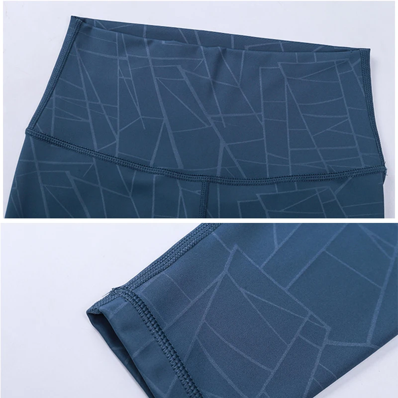 Super Soft Naked-Feel Hip Up Printing Yoga Fitness Pants Women Pocket Sport Tights Anti-sweat High Waist Gym Athletic Leggings