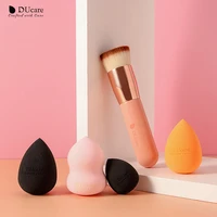 ducare 1pcs makeup brushes 4pcs makeup sponge egg set professional foundation flat top face highlight concealer makeup tools