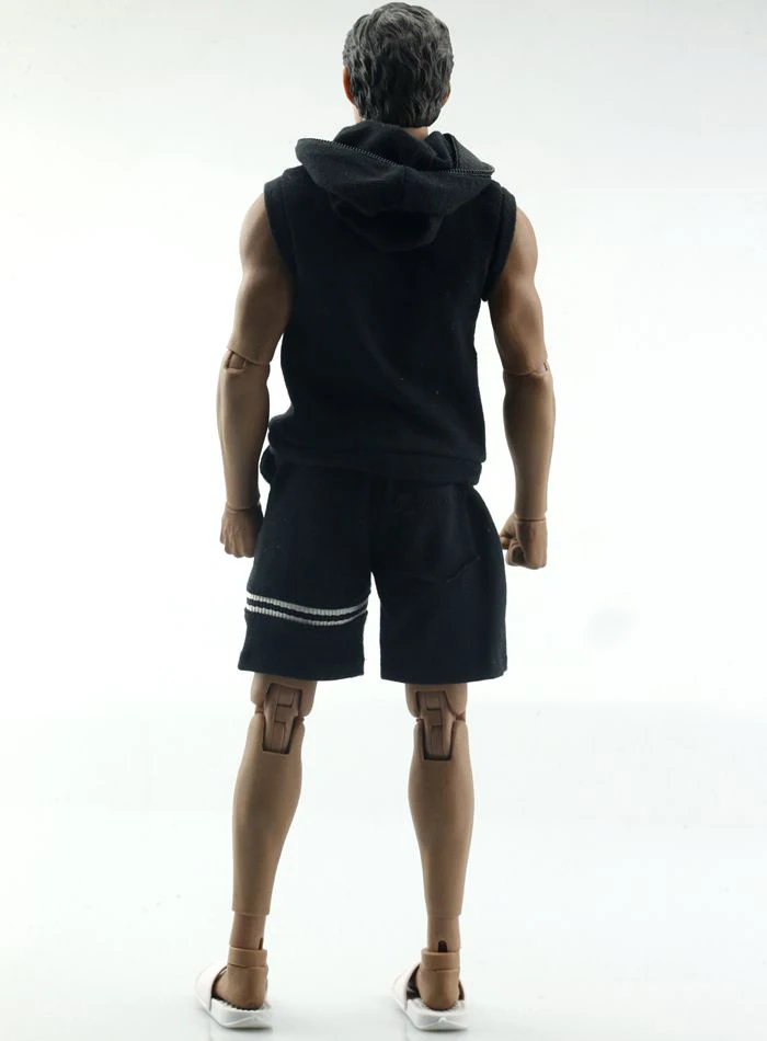 Figure Accessory &quotHELLO&quot Sleeveless Vest Sweater Hooded Shorts Sports Suit 1/6 Scale Male Model for 12 inches Action Body | Игрушки и