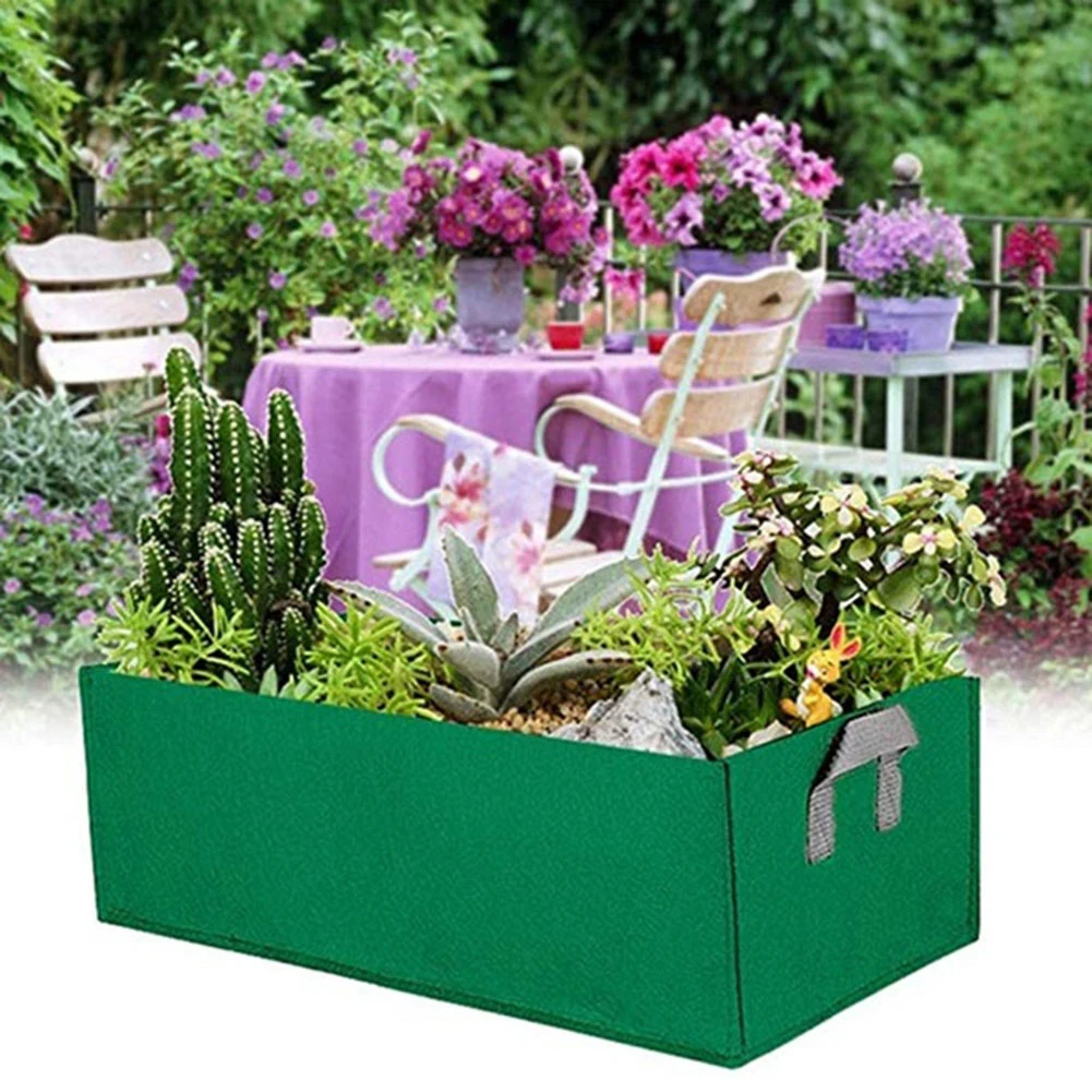 

1pair Breathable Rectangle Grow Planting Bag Planting Bags PE Nursing Pots Vegetable Growing Container for Indoor/Outdoor