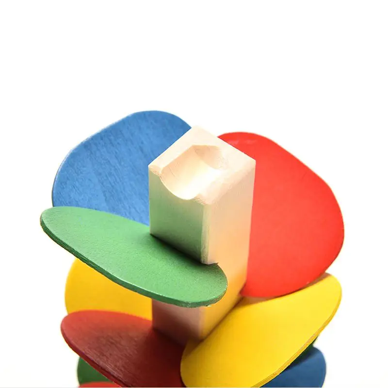 Деревянные игрушки для детей красочные строительные блоки мячи дерева беговые