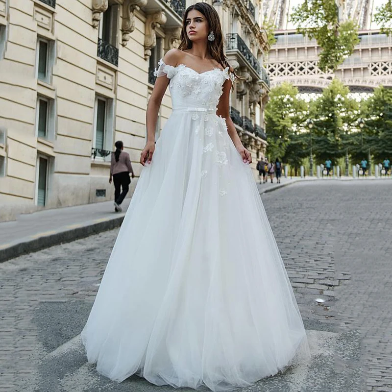 

YILIBER New simple wedding dress backless sleeveless design chiffon lace bride dresses princess dress plus size tailor-made