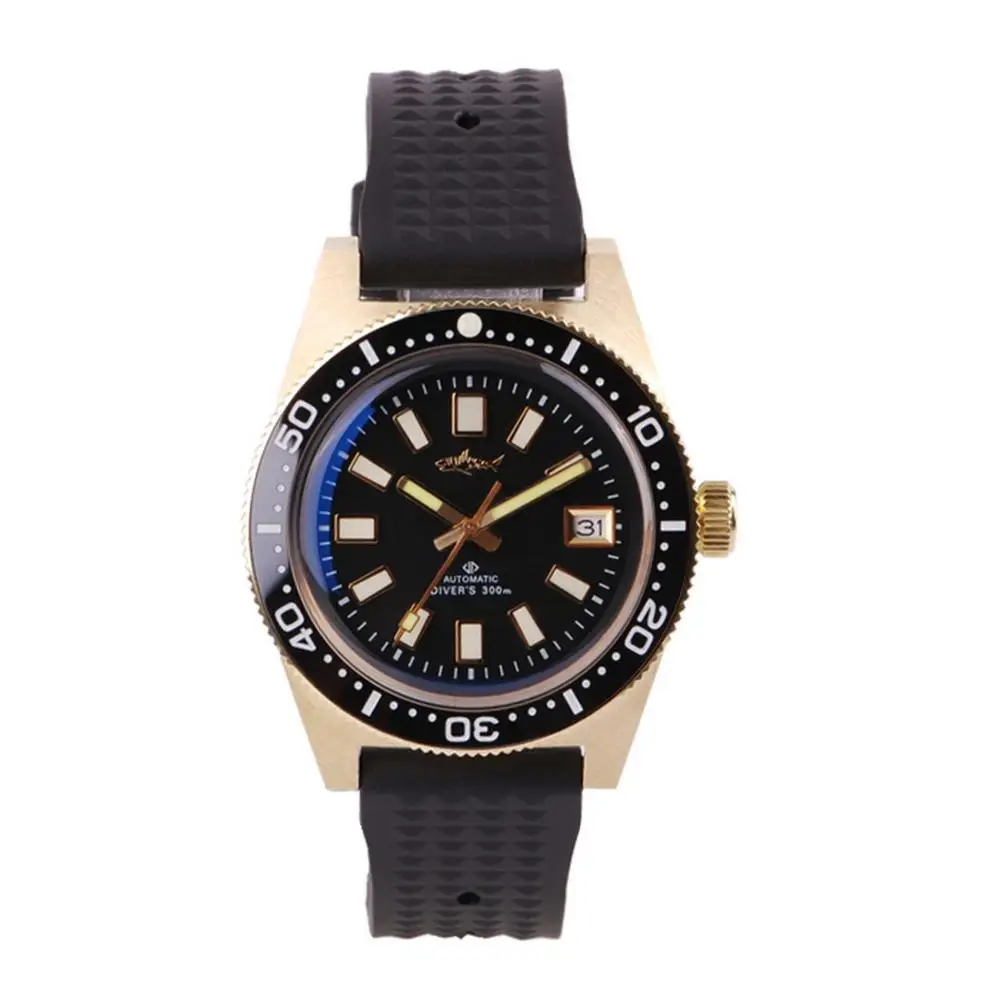 Мужские автоматические часы мужские спортивные для дайвинга HEIMDALLR бронзовые