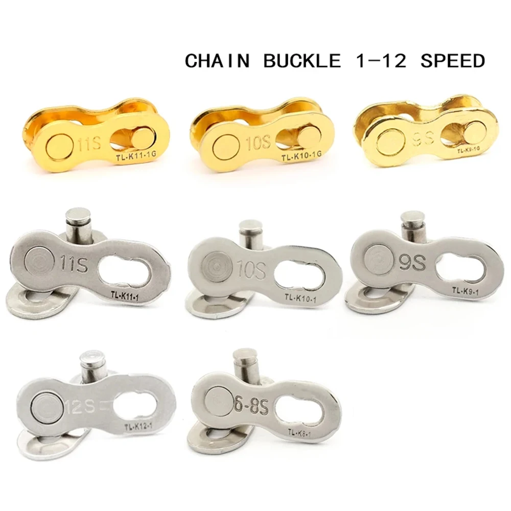 

5 pair MTB Road Bike Missing Link Joints Magic Buttons Bike Chain Link Bicycle Chain Buckle 6/7/8/9/10/11/12 Speed Connector