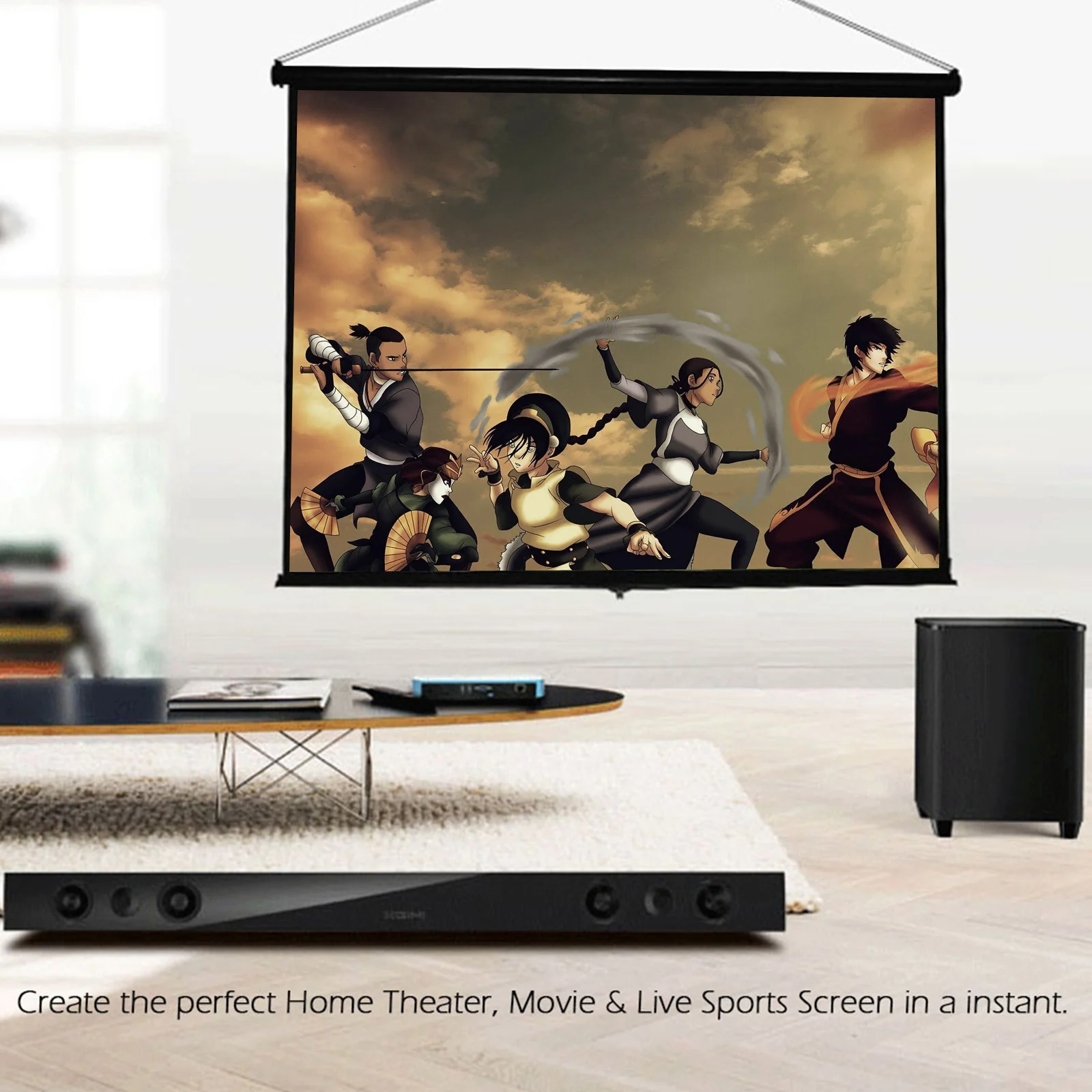 16:9 Настольный проекционный Экран 50-дюймовый проектор ручной выдвижной складной