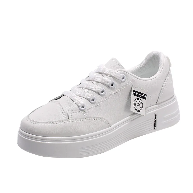 2021 удобные кроссовки на толстой подошве женские модные повседневные белые