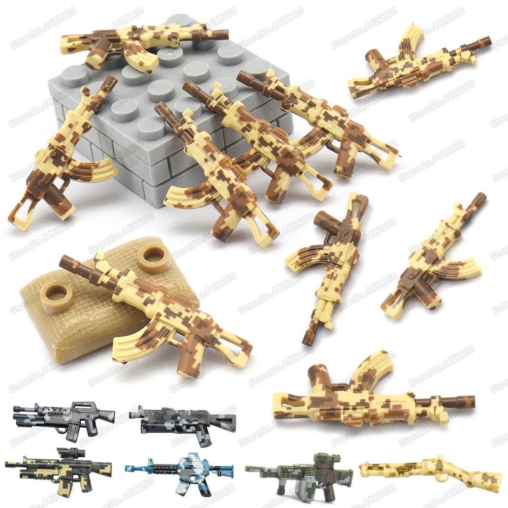 Военный AK 47 камуфляж здание МПЦ фигурки WW2 снаряжение оружием советский
